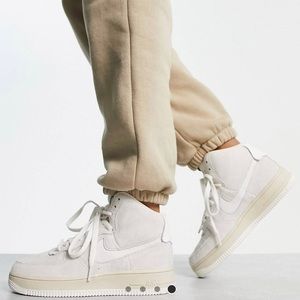 Nike Air Force 1 Hi Sculpt sneakers in sail white and sesame